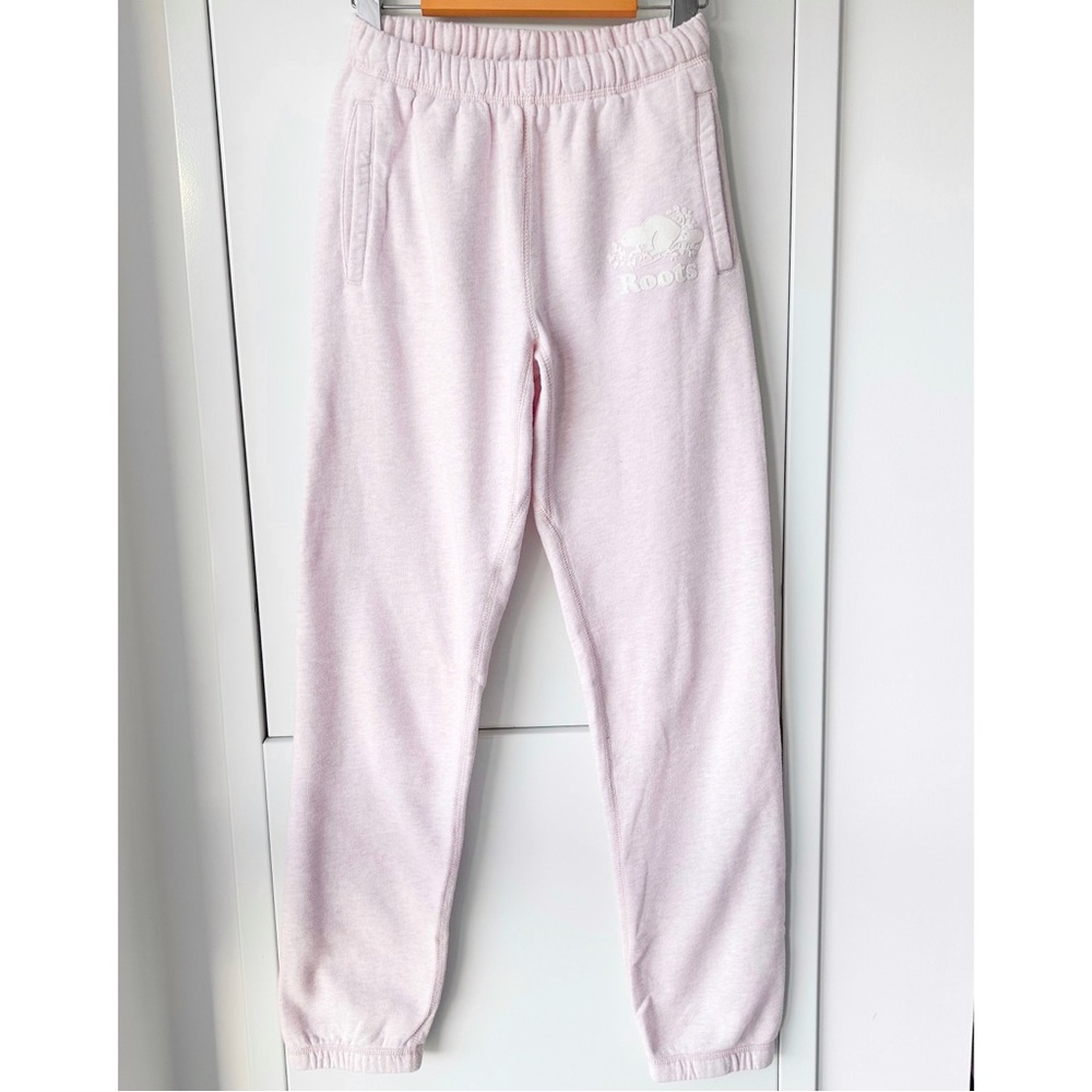 Roots light pink fleece sweatpants